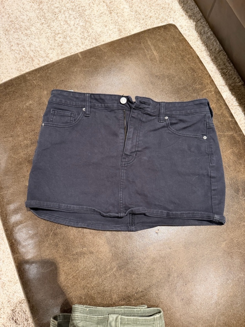 PacSun Black Denim Mini Skirt
